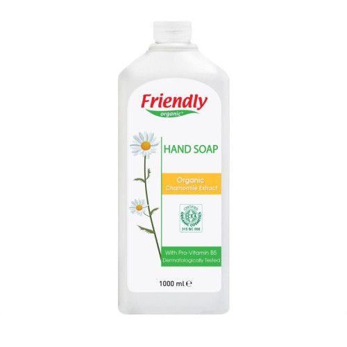 Жидкое мыло для рук Friendly Organic, экстракт ромашки 1 л