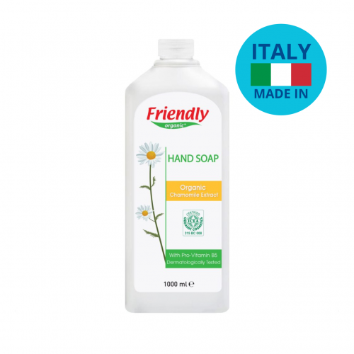 Рідке мило для рук Friendly Organic, екстракт ромашки 1 л