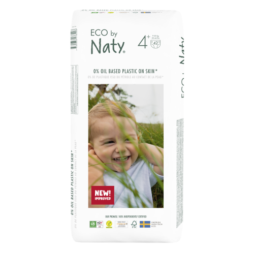 Органические детские подгузники Eco by Naty, размер 4 EU+ (9-20 кг) 42 шт.