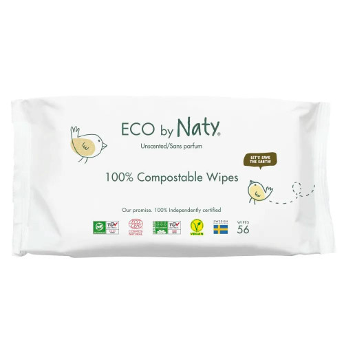 Органические влажные салфетки Eco by Naty без запаха, 56 шт.