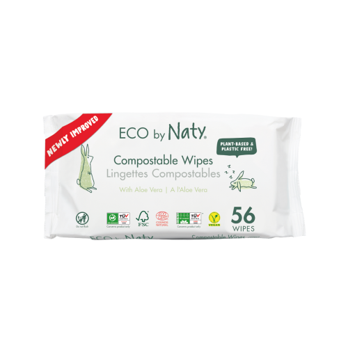 Органічні вологі серветки Eco by Naty з алое, 56 шт.