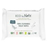 Органические влажные салфетки Eco by Naty смывающиеся, 42 шт.