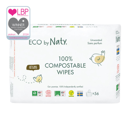 Органические влажные салфетки Eco by Naty без запаха, 168 шт.