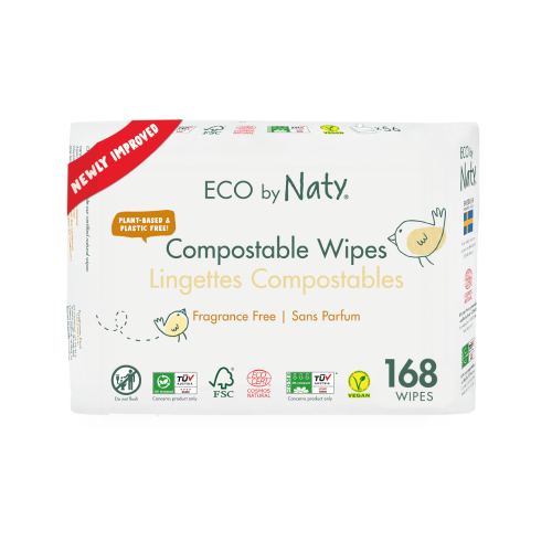 Органічні вологі серветки Eco by Naty без запаху, 168 шт.