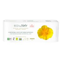 Ночные органические прокладки с крылышками Eco by Naty 5 капель, 10 шт.