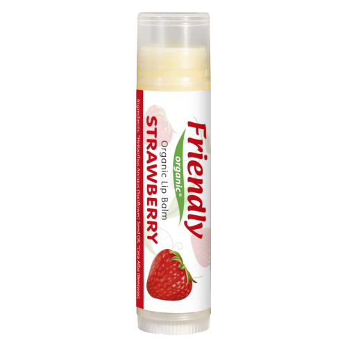Органический бальзам для губ Friendly Organic клубника 4,25 гр