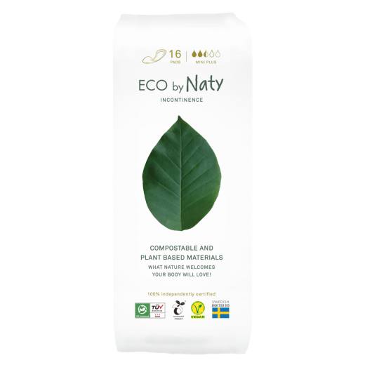 Одноразові урологічні жіночі прокладки Eco by Naty, 16шт. Одноразові урологічні жіночі прокладки Eco by Naty, 16шт.
