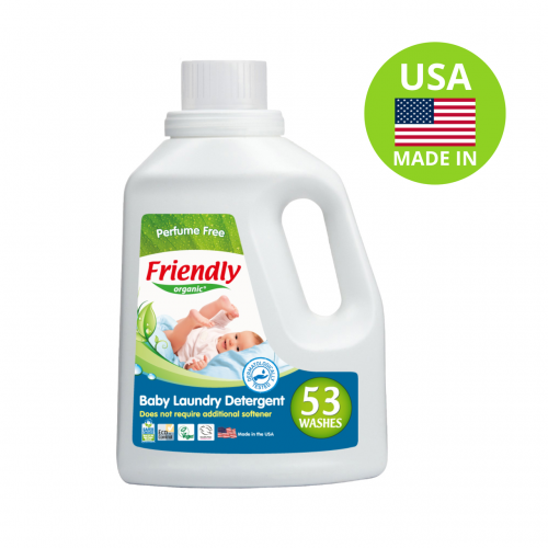 Органический жидкий стиральный порошок-концентрат Friendly Organic без запаха 1,57 литров (53 стирки)