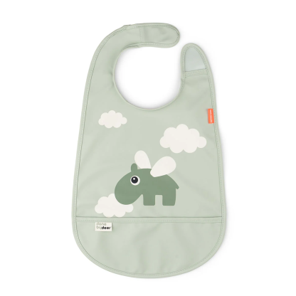 Нагрудник з липучкою Happy Clouds, зелений