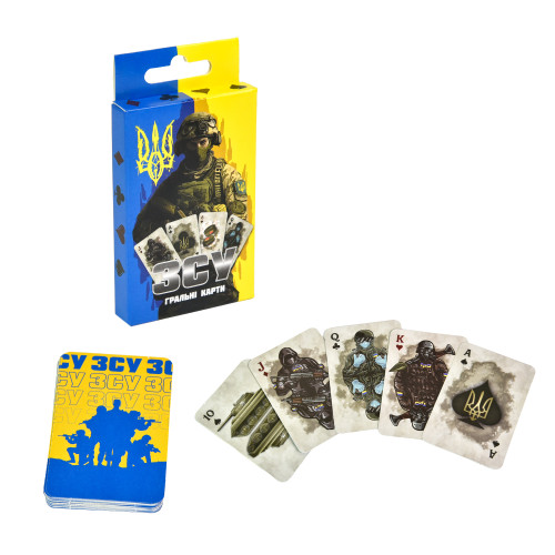 Карточная игра Strateg ВСУ желто-голубая укр. (30787)