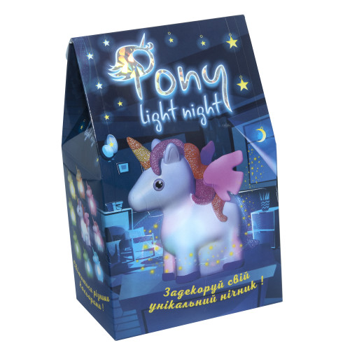 Набір для творчості Strateg Нічник Pony light night укр. (30704)