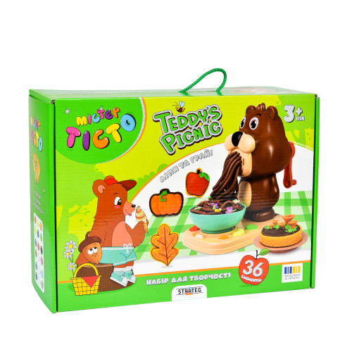 Набір для творчості Містер тісто Teddy's Picnic Strateg укр. (41033)