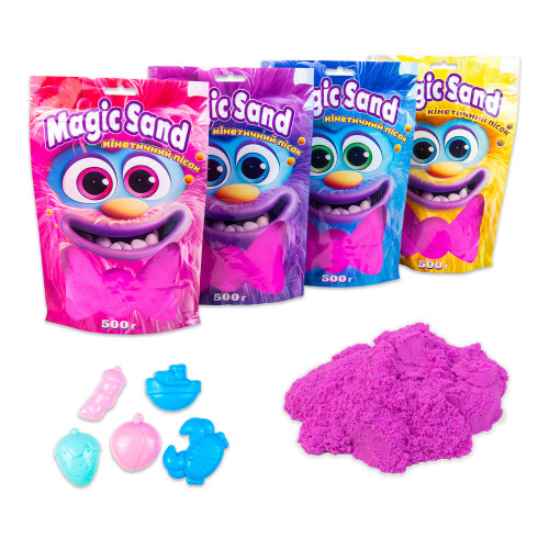 Кинетический песок Strateg Magic sand в пакете 39403-4 фиолетовый, 500 г