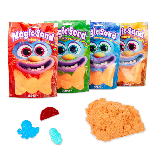 Кинетический песок Strateg Magic sand в пакете 39402-7 оранжевый, 350 г