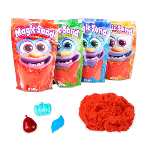 Кинетический песок Strateg Magic sand в пакете 39402-6 красный, 350 г