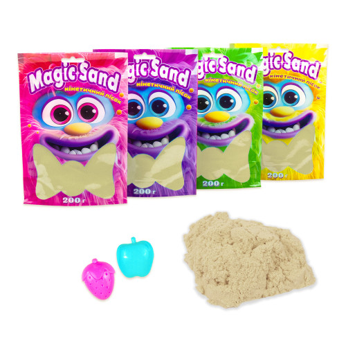 Кинетический песок Strateg Magic sand в пакете 39401-1 класический, 200 г