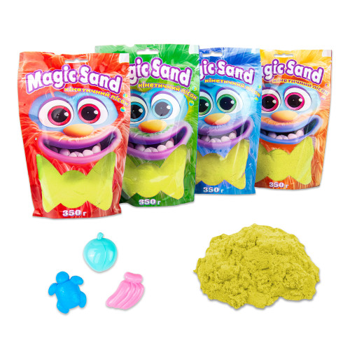 Кинетический песок Strateg Magic sand в пакете 39402-5 желтый, 350 г