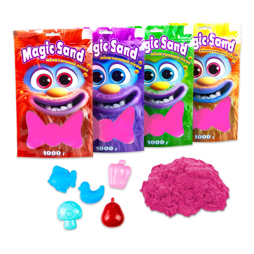 Кинетический песок Strateg Magic sand в пакете 39404-8 розовый, 1 кг