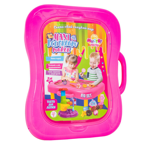 Набор для творчества Strateg Мистер тесто Ice Cream maker 26 розовый элем (71308)
