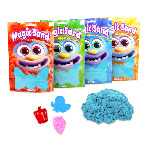 Кинетический песок Strateg Magic sand в пакете 39402-3 голубой, 350 г