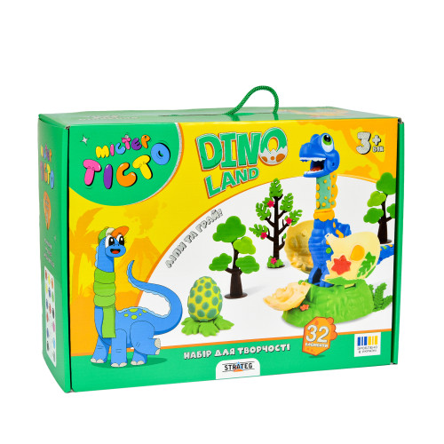 Набор для творчества Мистер тесто Dino Land Strateg укр. (41035)