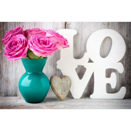 Алмазна мозаїка Strateg премиум LOVE розміром 30х40 см (HEG87049)
