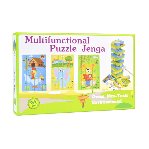 Деревянная джанга-пазл Multifunctional Puzzle Jenga Strateg (30980)