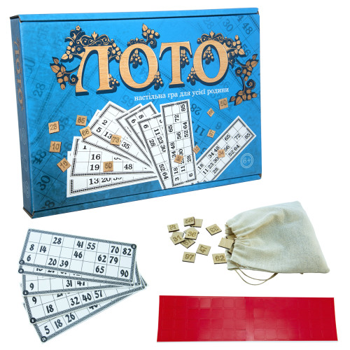Настольная игра Strateg Лото з деревянными фишками укр. (30662)