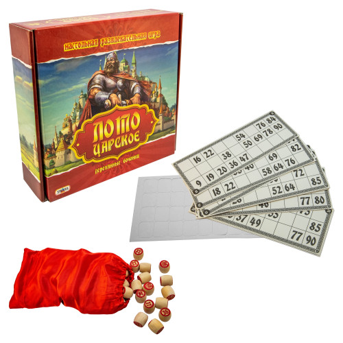 Настольная игра Strateg Лото Царское с деревянными бочонками рус. (342)