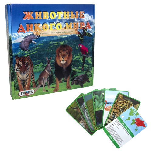 Развивающая игра Strateg Животные дикого мира рус. (686)