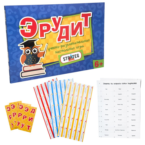 Настольная игра Strateg Эрудит рус. (30450)