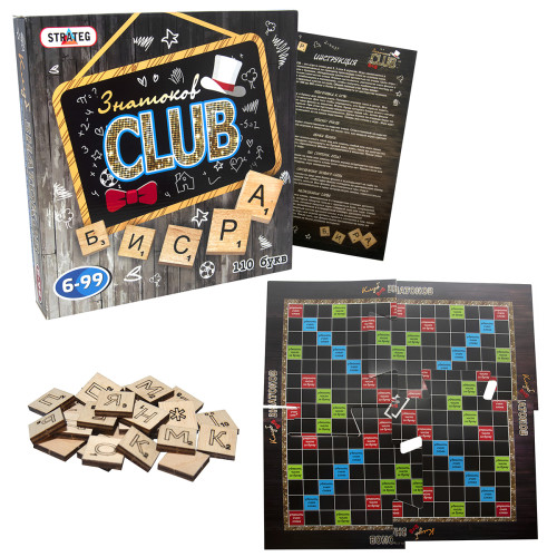 Настольная игра Strateg Знатоки CLUB в слова рус. (703)