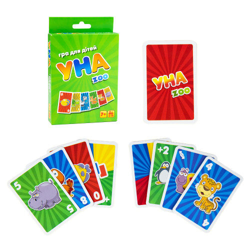 Настільна карткова гра Strateg УНА zoo укр. 7016