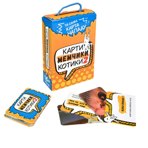 Настольная патриотическая игра Strateg "Карты мемчики и котики 2" укр. (30927)