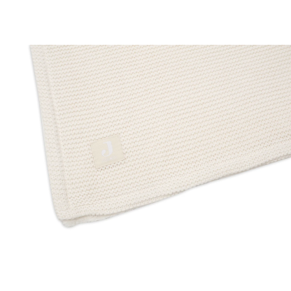 Колискова в’язана ковдра Jollein Basic Knit 75×100, айворі/корал фліс