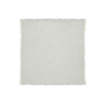 Дитяча муслінова ковдра Jollein 120×120 см, Fringe Stripe морська зелень GOTS