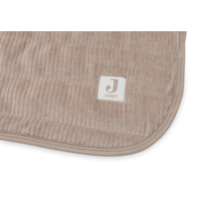Дитяча ковдра Jollein Velvet Rib, кава з молоком, 75×100 см
