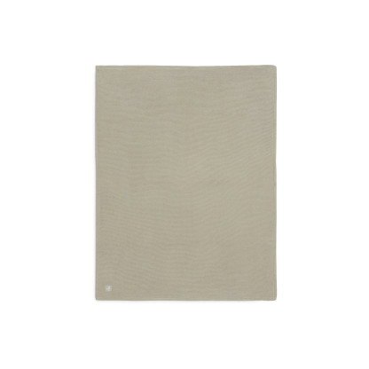 В’язана ковдра з флісом Jollein Basic Knit, оливковий/фліс, 75×100 см