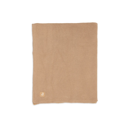 В’язана ковдра з флісом Jollein Basic Knit горіховий/фліс, 75×100 см