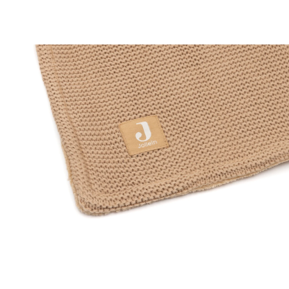 В’язана ковдра з флісом Jollein Basic Knit горіховий/фліс, 75×100 см