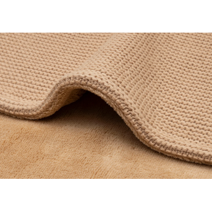 В’язана ковдра з флісом Jollein Basic Knit горіховий/фліс, 75×100 см