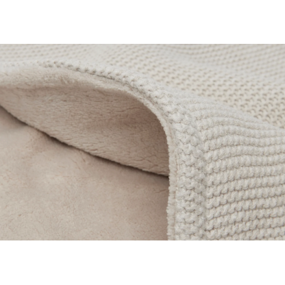 В’язана ковдра з флісом Jollein Basic Knit, нуга/фліс, 100×150 см