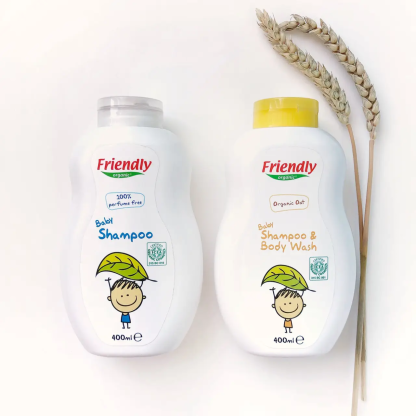Дитячий шампунь для купання без запаху Friendly Organic, 400 мл