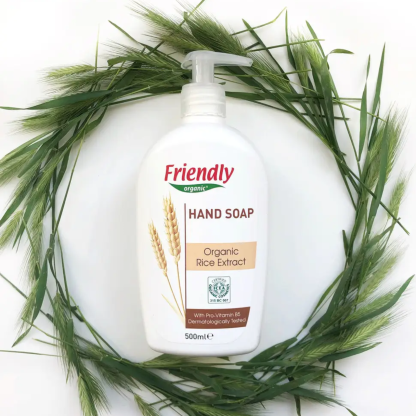 Экологическое жидкое мыло для рук Friendly Organic с экстрактом риса, 500 мл