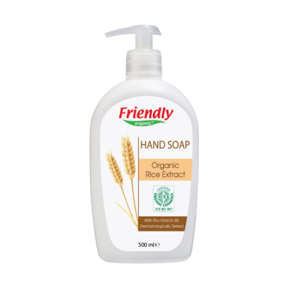 Экологическое жидкое мыло для рук Friendly Organic с экстрактом риса, 500 мл