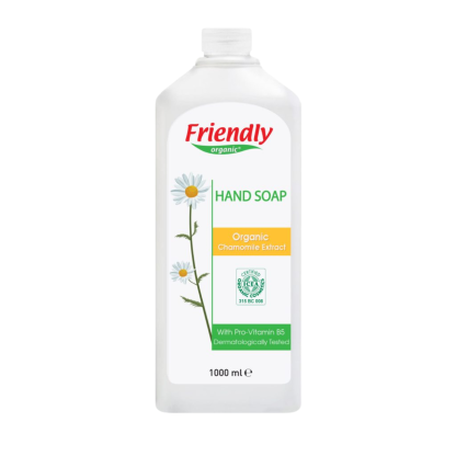 Екологічне рідке мило для рук Friendly Organic з екстрактом ромашки, 1 л