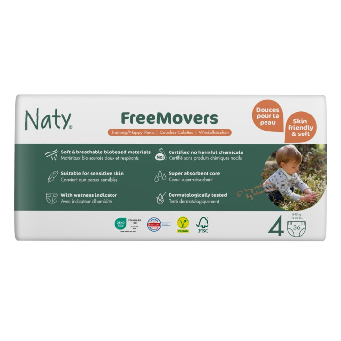 Органические детские трусики-подгузники Eco by Naty, размер 4ML (8-15 кг) 36 шт.