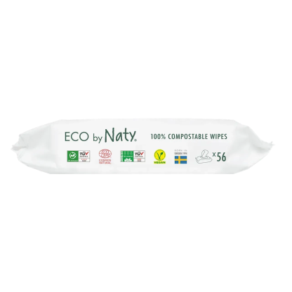 Органические влажные салфетки Eco by Naty без запаха, 56 шт