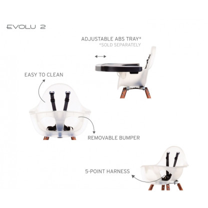 Стульчик для кормления Childhome Evolu 2 с бампером