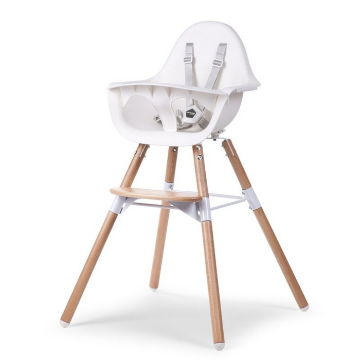 Стілець для годування Childhome Evolu 2 з бампером natural/white, арт. CHEVOCHNW Стілець для годування Childhome Evolu 2 з бампером natural/white, арт. CHEVOCHNW